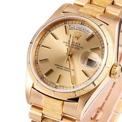 gold rolex presidential used|pre owned Rolex president gold.